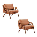 Kit 02 Poltronas Mona Luxo Premium Base Em Madeira Maciça - Magna Estofados