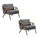 Kit 02 Poltronas Mona Luxo Premium Base Em Madeira Maciça - Magna Estofados