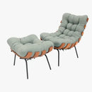 Poltrona Costela Luxo + Puff Decorativo Premium -  Magna Estofados