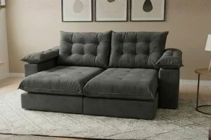 Sofá Retrátil Reclinável 2,50m Viena Premium Molas Ensacadas - Magna Estofados