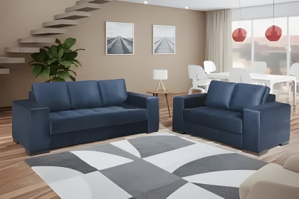 Conjunto 2 e 3 Lugares Carrara Versão Premium Tecido Veludo - Magna Estofados