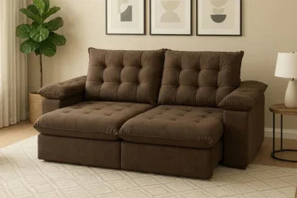 Sofá Retrátil Reclinável 2,50m Viena Premium Molas Ensacadas - Magna Estofados