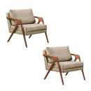 Kit 02 Poltronas Mona Luxo Premium Base Em Madeira Maciça - Magna Estofados