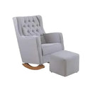Poltrona Amamentação Balanço Com Puff Versão Premium Itália - Magna Estofados