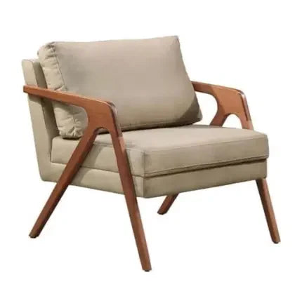 Poltrona Decorativa Mona Luxo Premium Base Em Madeira Maciça - Magna Estofados