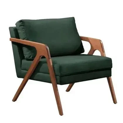 Poltrona Decorativa Mona Luxo Premium Base Em Madeira Maciça - Magna Estofados